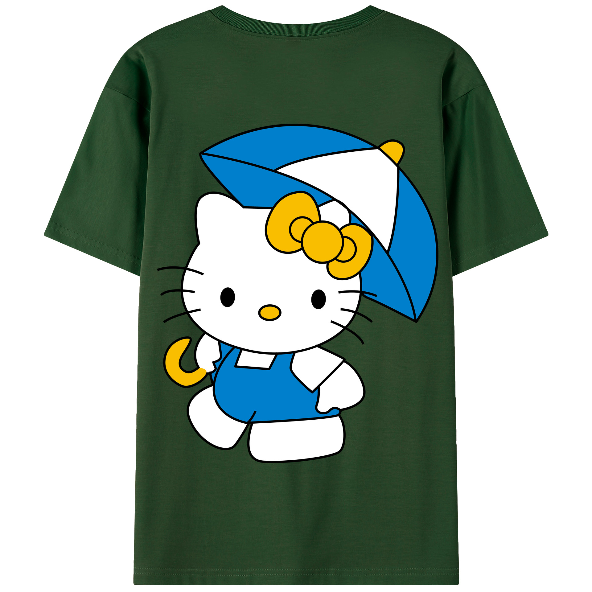 （画像用） Hello Kitty ハローキティ 綿100％半袖Tシャツ（背面プリント）